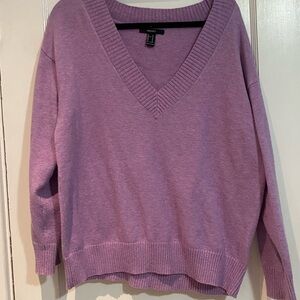 Forever 21 purple v-neck sweater